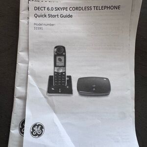 Black Cordless Telephone with Skype Integration